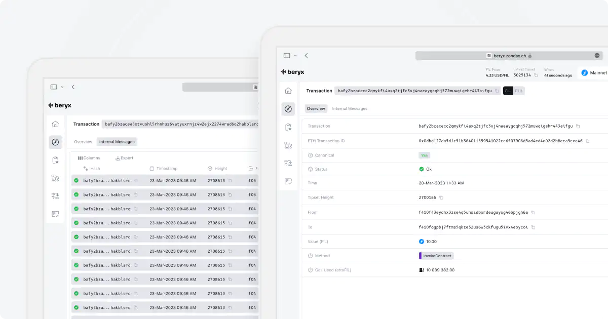 Searching by transaction hash